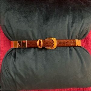 Nanni genuine alligator skin / metal belt
